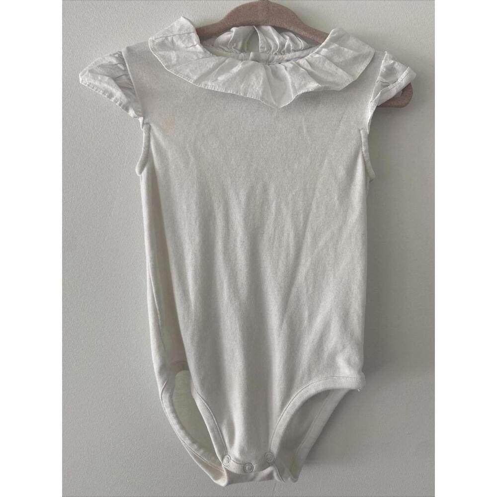 Jacadi Bodysuit with Scalloped Neck Size 36M